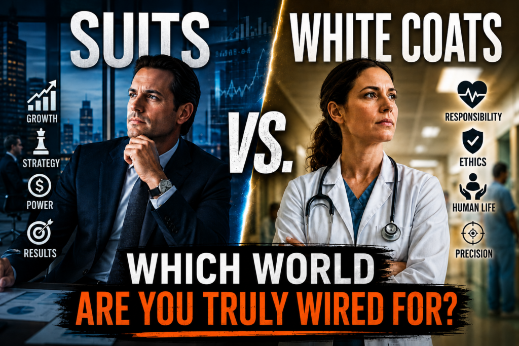 Suits vs. White Coats