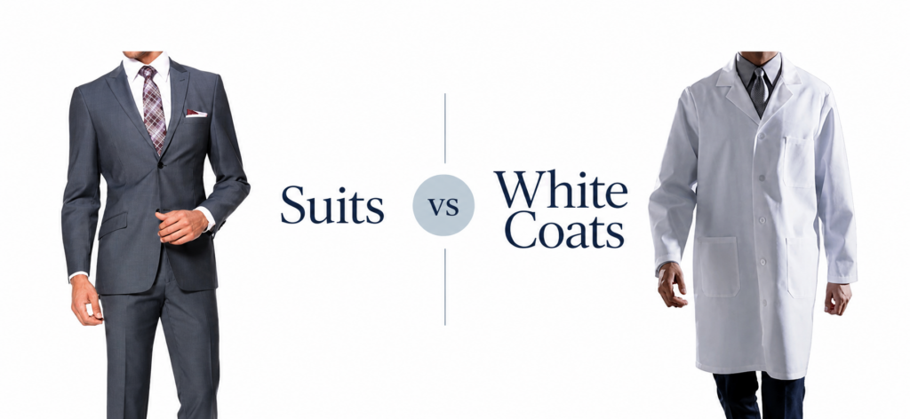 Suits vs. White Coats